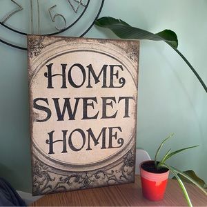 Home Sweet Home Burlap Wall Hanging
